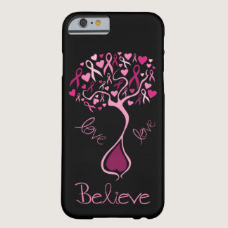 Pink Awareness Ribbon Believe and Love Barely There iPhone 6 Case