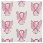 Pink Awareness Ribbon Breast Cancer Angel Material Fabric