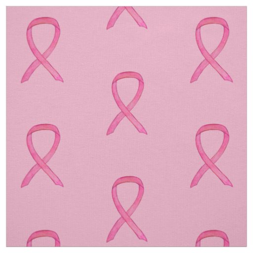 Pink Awareness Ribbon Breast Cancer Custom Fabric