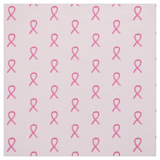 Pink Awareness Ribbon Breast Cancer Custom Fabric
