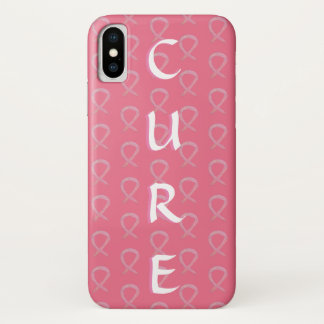Pink Awareness Ribbon Breast Cancer iPhone X Cases