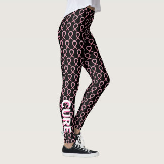 Pink Awareness Ribbon Breast Cancer Leggings