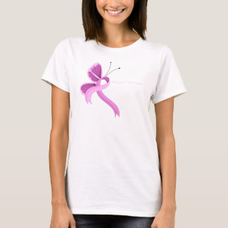 Pink Awareness Ribbon Butterfly T-Shirt