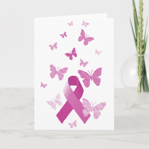 Pink Awareness Ribbon Card