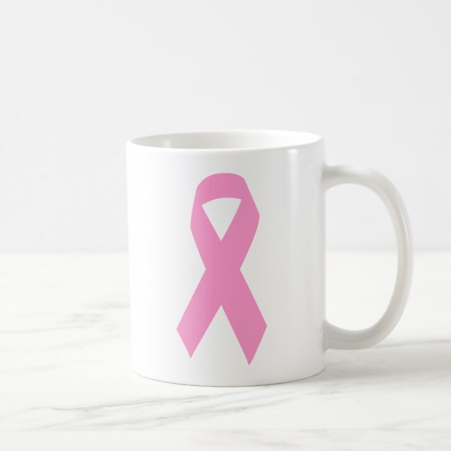 Pink Awareness Ribbon Coffee Mug (Right)