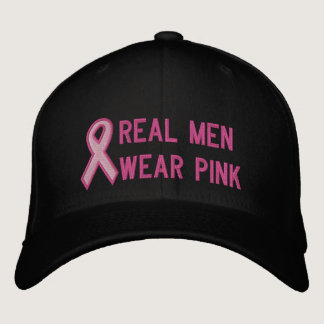 Pink Awareness Ribbon Embroidered Baseball Hat