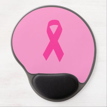 Pink Awareness Ribbon Gel Mouse Pad by pinkgifts4you at Zazzle