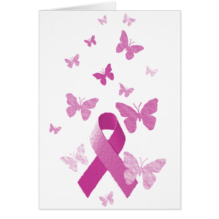 Pink Awareness Ribbon Greeting Card