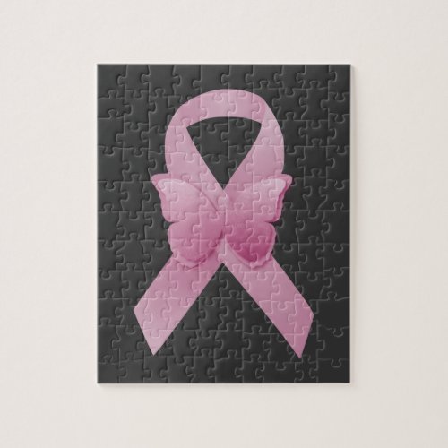 Pink Awareness Ribbon Jigsaw Puzzle