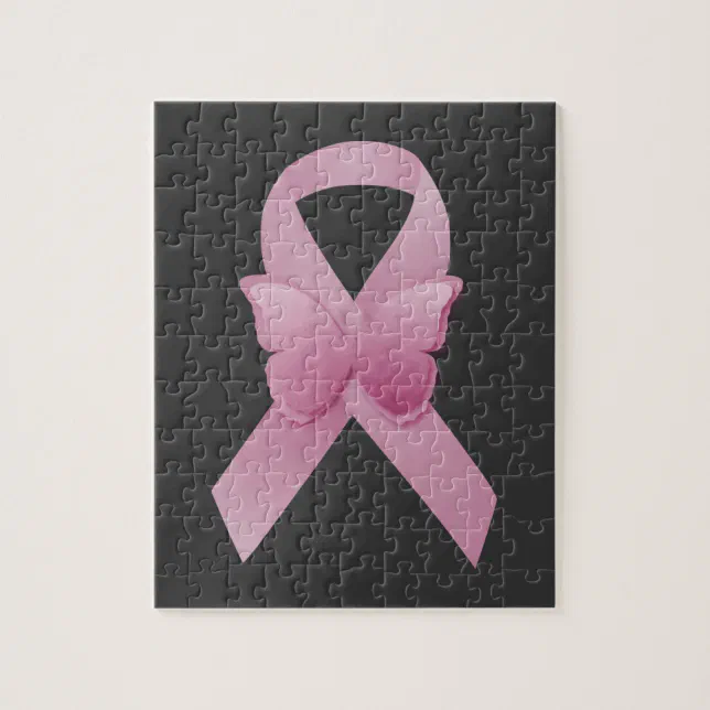 Pink Awareness Ribbon Jigsaw Puzzle | Zazzle