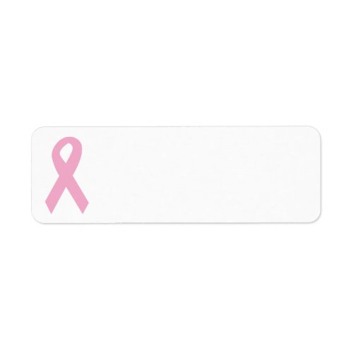 Pink Awareness Ribbon Label