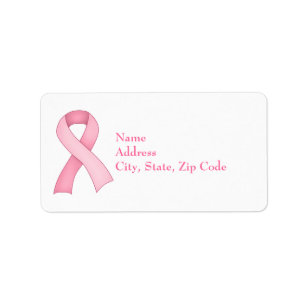 Pink Awareness Ribbon Labels 0001