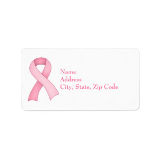 Pink Awareness Ribbon Labels 0001