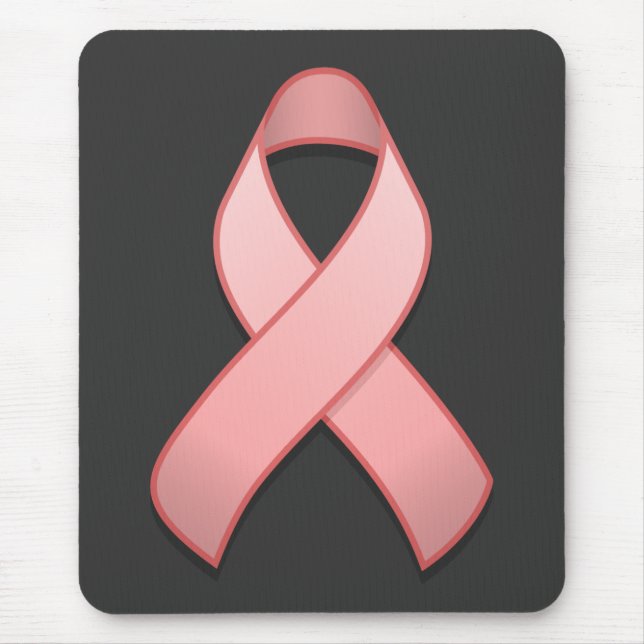 Pink Awareness Ribbon Mousepad (Front)