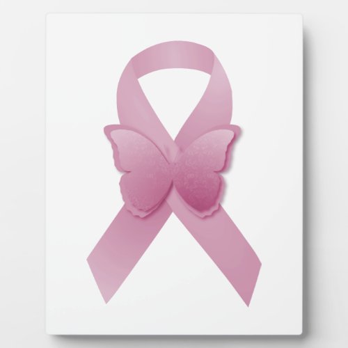 Pink Awareness Ribbon Plaque