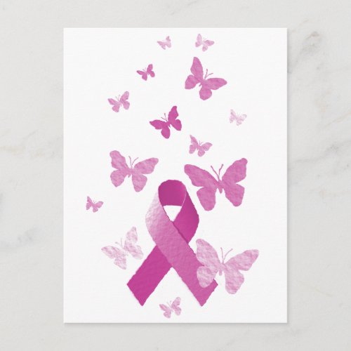 Pink Awareness Ribbon Postcard