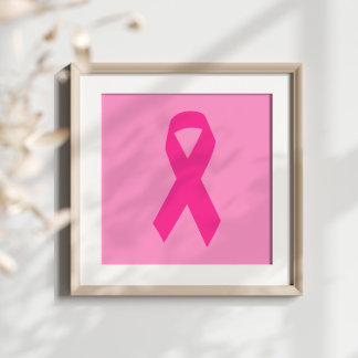 Pink Awareness Ribbon Poster