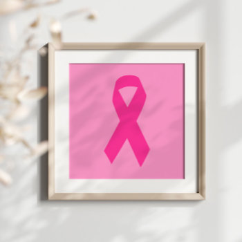 Pink Awareness Ribbon Poster by pinkgifts4you at Zazzle