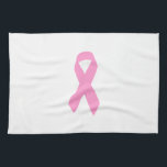 Pink Awareness Ribbon Towel<br><div class="desc">Simple pink ribbon for Breast Cancer Awareness.</div>