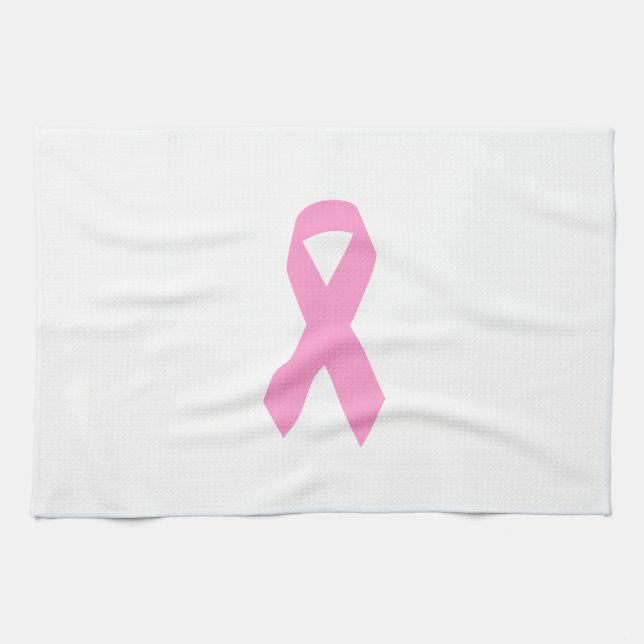 Pink Awareness Ribbon Towel (Horizontal)