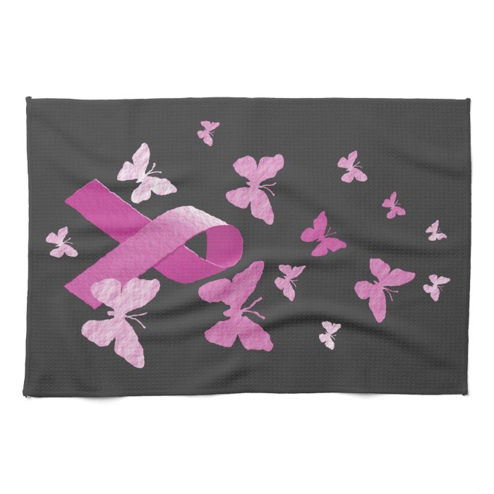 Pink Awareness Ribbon Towels
