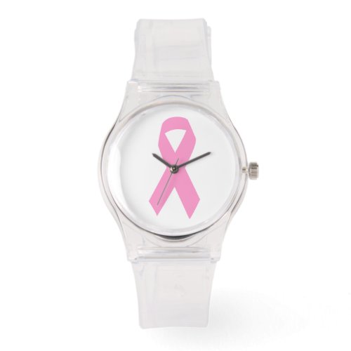 Pink Awareness Ribbon Watch