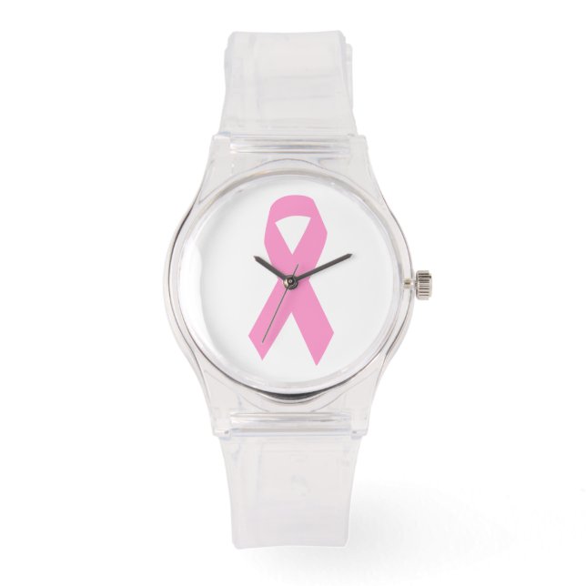 Pink Awareness Ribbon Watch (Front)