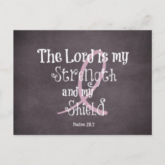 Pink Awareness Ribbon with Bible Verse Postcard