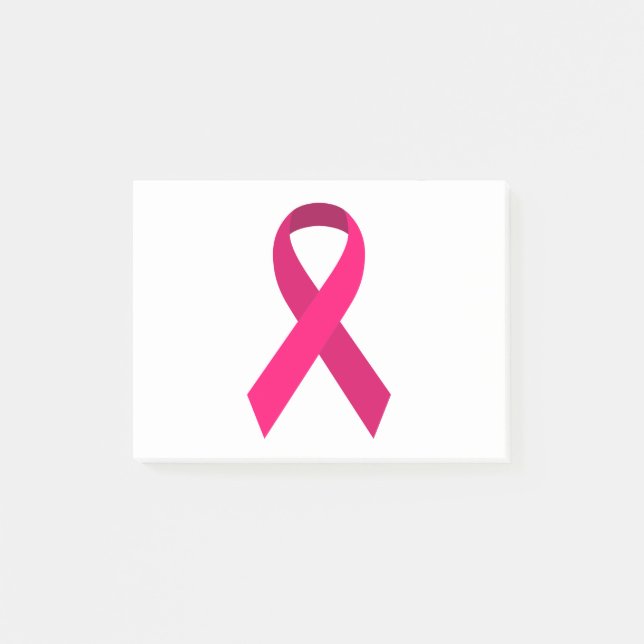 Pink Awareness Support Ribbon Post-it Notes (Front)
