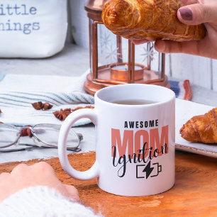 Pink Awesome Mom Mother's Day Coffee Lover Coffee Mug