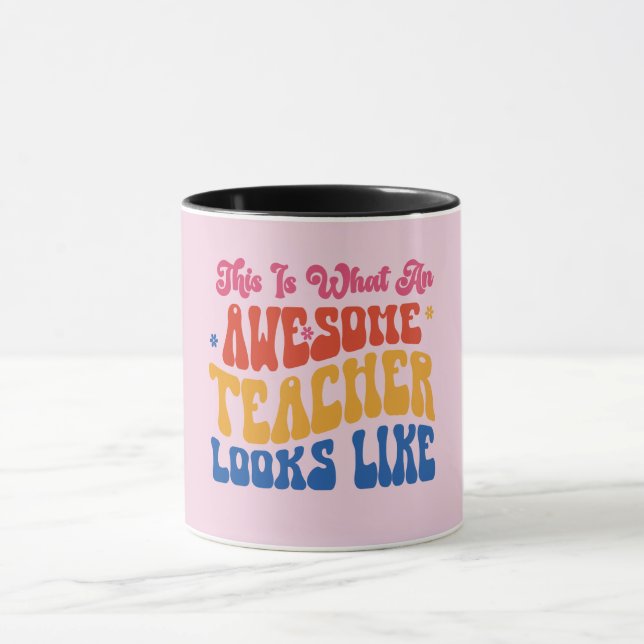 Pink Awesome Teacher Mug (Center)