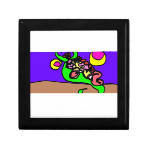 Pink axolotl art gift box