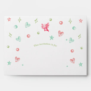 Pink Axolotl Birthday Vibrant Fun Watercolor Envelope