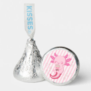 Pink Axolotl Boba Tea Birthday Party Hershey®'s Kisses®
