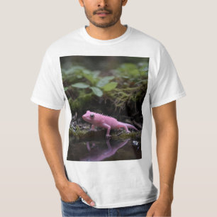 Pink Axolotl Down At The River, T-Shirt