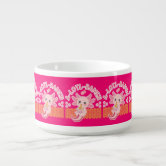 Adorable pink axolotl cartoon bowl | Zazzle