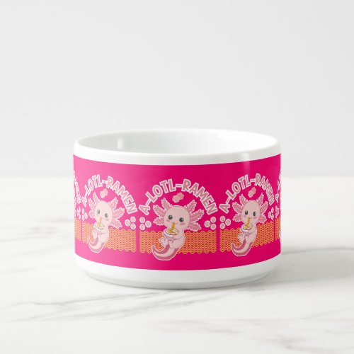 Pink Axolotl Funny A Lotl Ramen Bowl