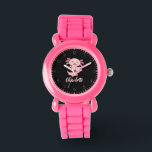 Pink Axolotl Monogram Name  Watch<br><div class="desc">From our axolotl collection</div>