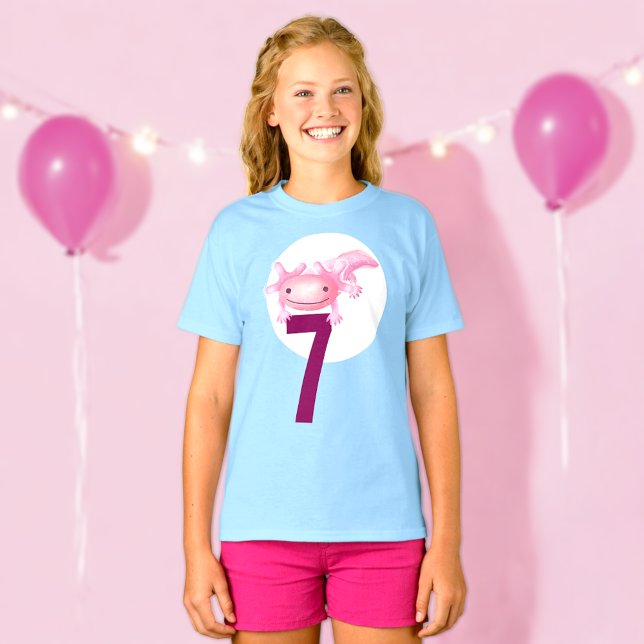 Pink Axolotl party T-Shirt (Creator Uploaded)
