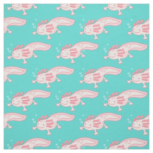 Pink Axolotl Pattern Fabric