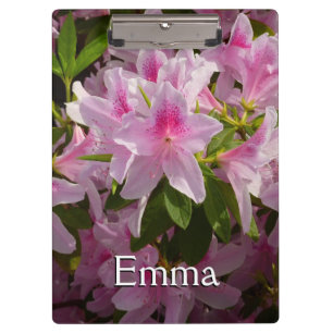 Pink Azalea Bush Spring Floral Clipboard