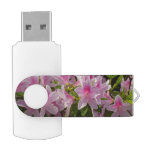 Pink Azalea Bush Spring Floral Flash Drive