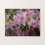 Pink Azalea Bush Spring Floral Jigsaw Puzzle