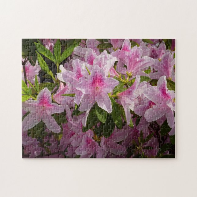 Pink Azalea Bush Spring Floral Jigsaw Puzzle (Horizontal)