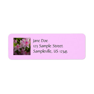 Pink Azalea Bush Spring Floral Label