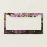 Pink Azalea Bush Spring Floral License Plate Frame