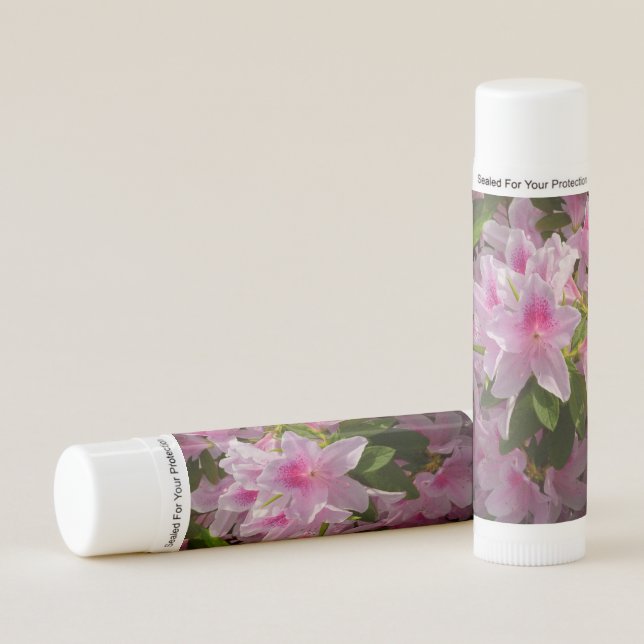 Pink Azalea Bush Spring Floral Lip Balm (Front)