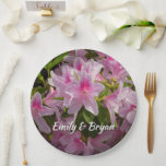 Pink Azalea Bush Spring Floral Paper Plates