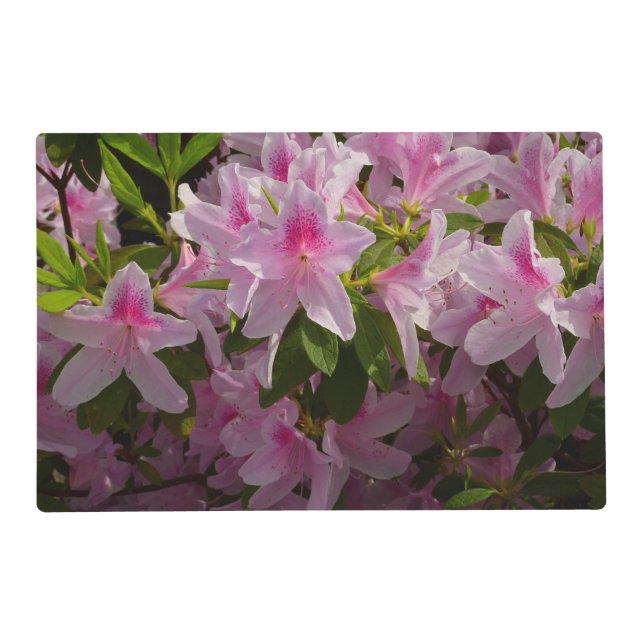 Pink Azalea Bush Spring Floral Placemat (Front)