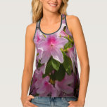 Pink Azalea Bush Spring Floral Tank Top